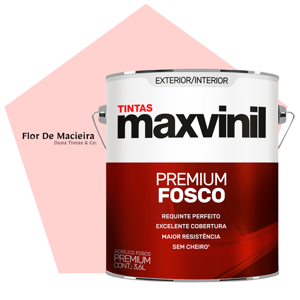 Tinta Lavável Antimofo Fosco Maxvinil Rosa Flor De Macieira 3,2L