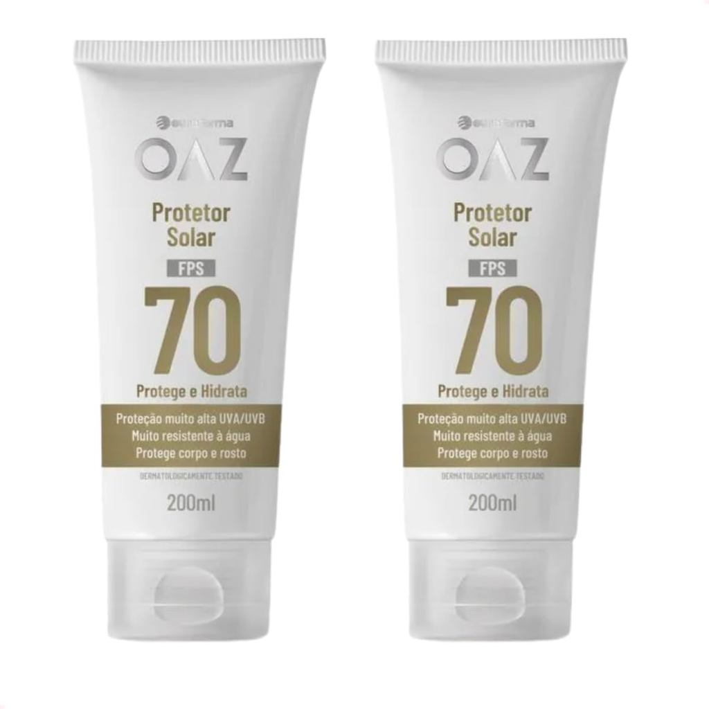 KIT C/2 Protetor Solar OAZ FPS 70 Eurofarma 200ml