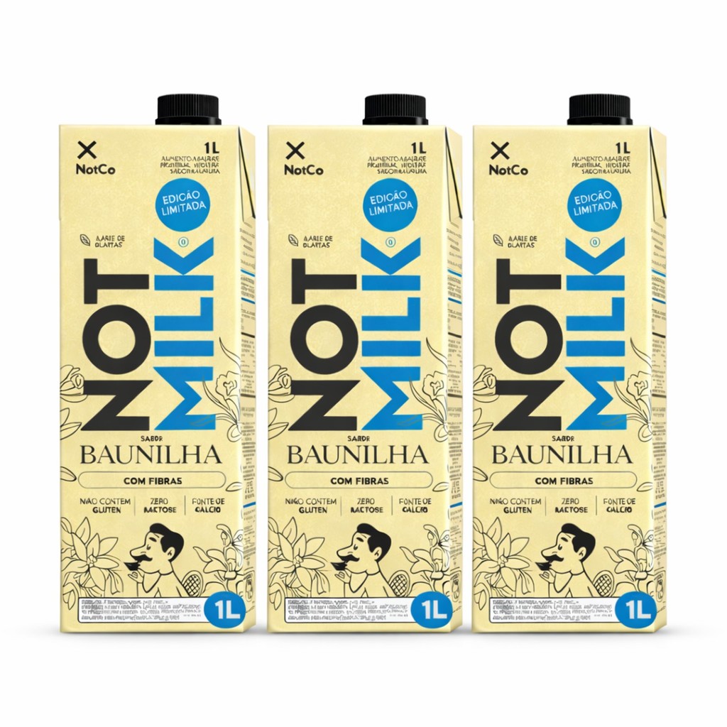 Kit 3 Leite Vegetal NOT MILK Baunilha 1L