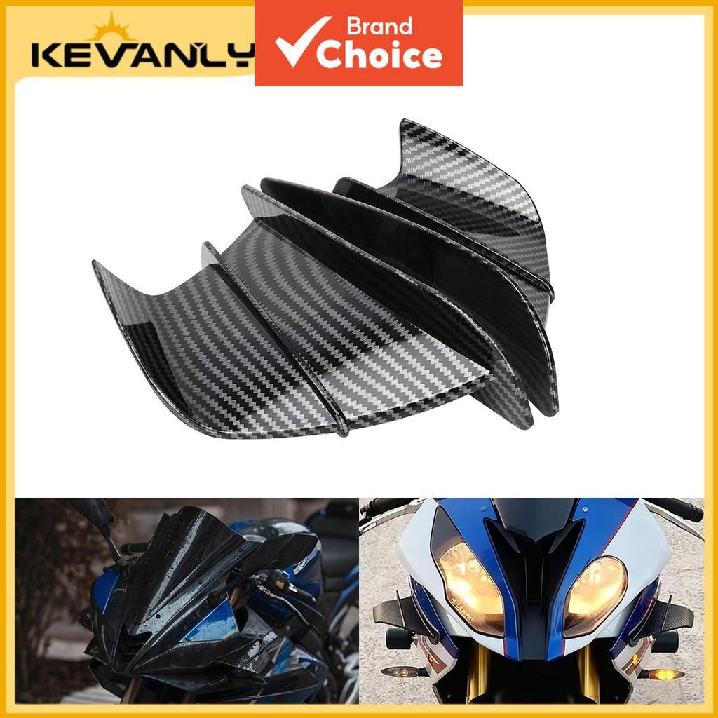 KEVANLY 1 unidade Asa Decorativa para Motocicleta, Lateral Tipo Asa, Fibra de Carbono, Peças de Modificação Universal,