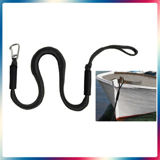 Preto Corda de amarração elástica com gancho corda de âncora elástica adequada para barcos jet skis e caiaques 1.2-1.7m