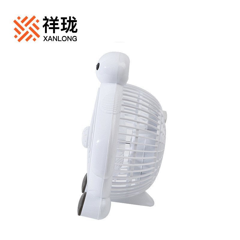 Mini ventilador para dormitório de estudantes, ventilador branco grande e fofo com design de desenho animado, ventilador