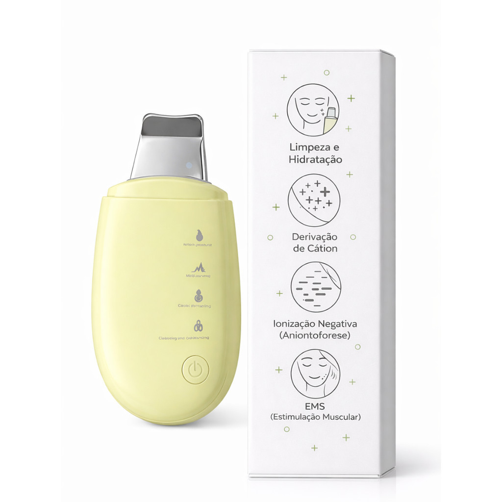 Espátula Ultrassônica Skin Care – Remove Cravos, Limpa Profundamente E Renova A Pele