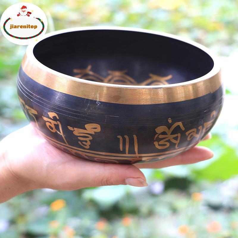 Imagem jiarenitop Tigela De Som De Buda , Sino Tibetano , Yoga , Meditação , Canto De Metal , Carrilhão De Latão , Artesanato ,