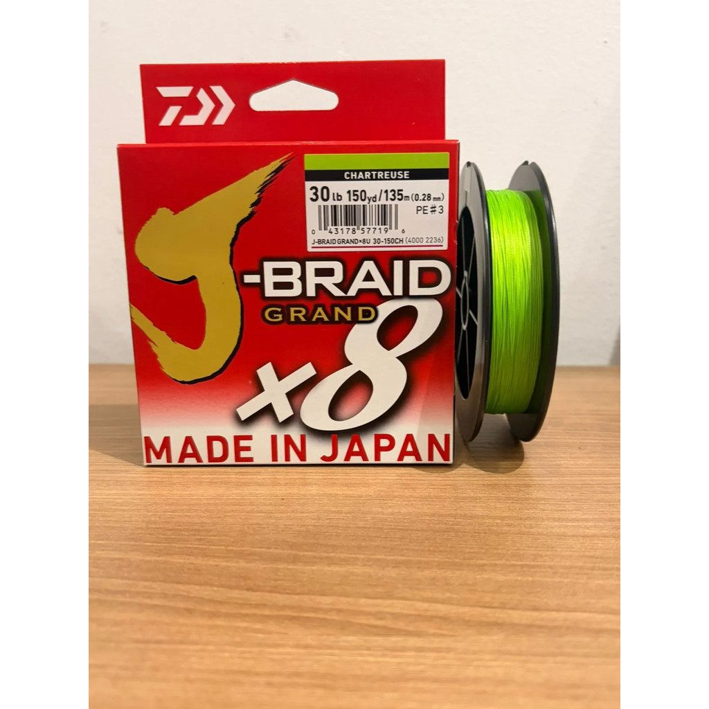 Linha Pesca Multifilamento Daiwa J-braid 8x 135m 30lb - Verde Claro