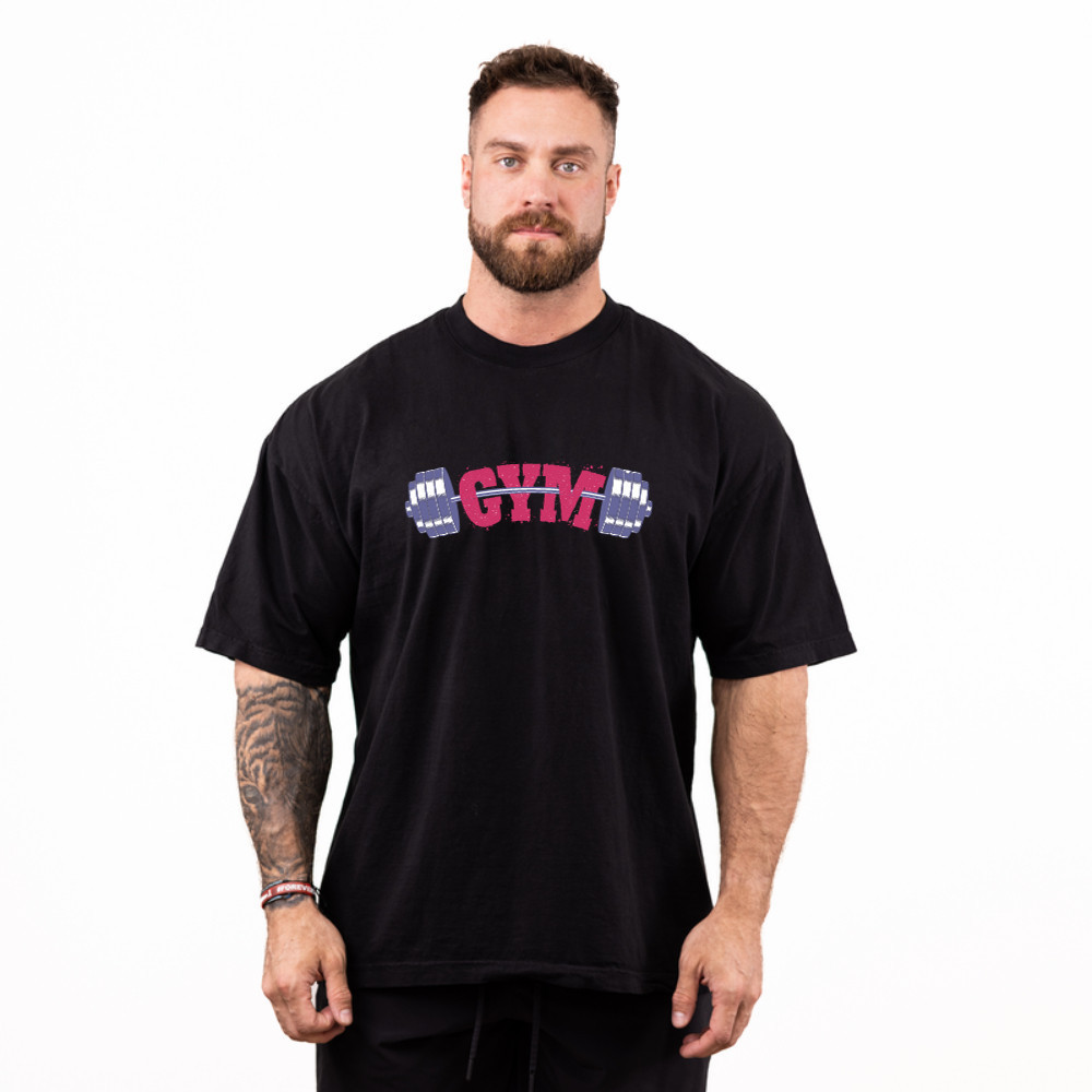 Camiseta Oversized Anti cardio GYM Academia Estampado 100% Algodão