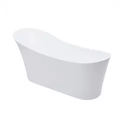 Banheira Freestanding Imersão Acrílico 165 cm Azurita Pingoo - Branco