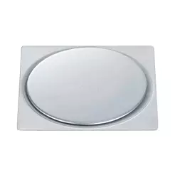 Ralo Click Up Quadrado Para Chão 10Cm Inox Pingoo - Prata