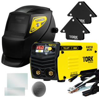 Máquina Inversor Solda 150A 220v + Mascara 4K Esquadro Tork em Oferta na Shopee