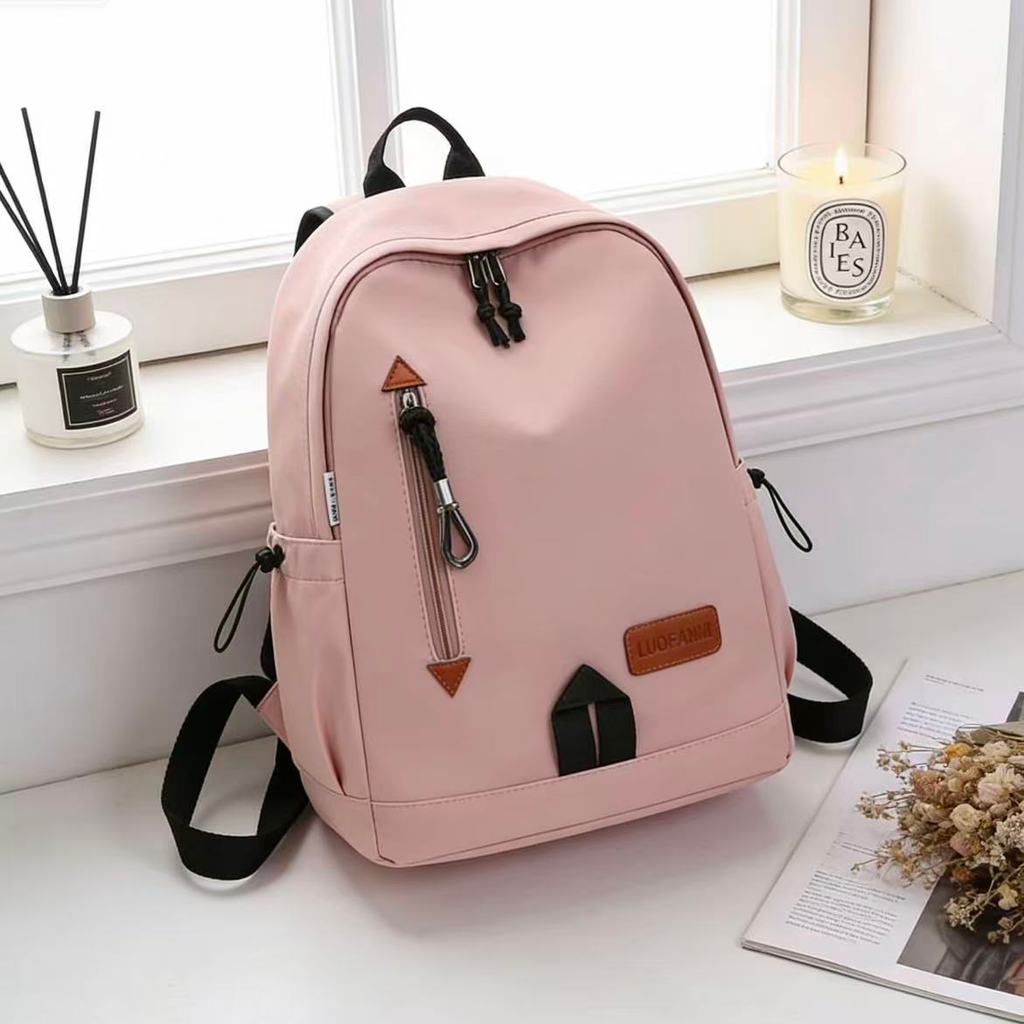Mochila Minimalista De Nylon Unissex Leve Estilo Coreano Casual Escola Universitário X032 AMY
