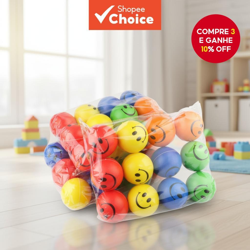 Brinquedo de Apertar Sorriso de PU - Bola Antiestresse para Alívio da Ansiedade
