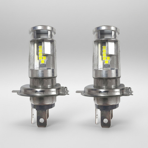 Par Lâmpada Led H4 6500k, 12v 24v 18w, Luz Branco Puro H4 Branco em Oferta na Shopee