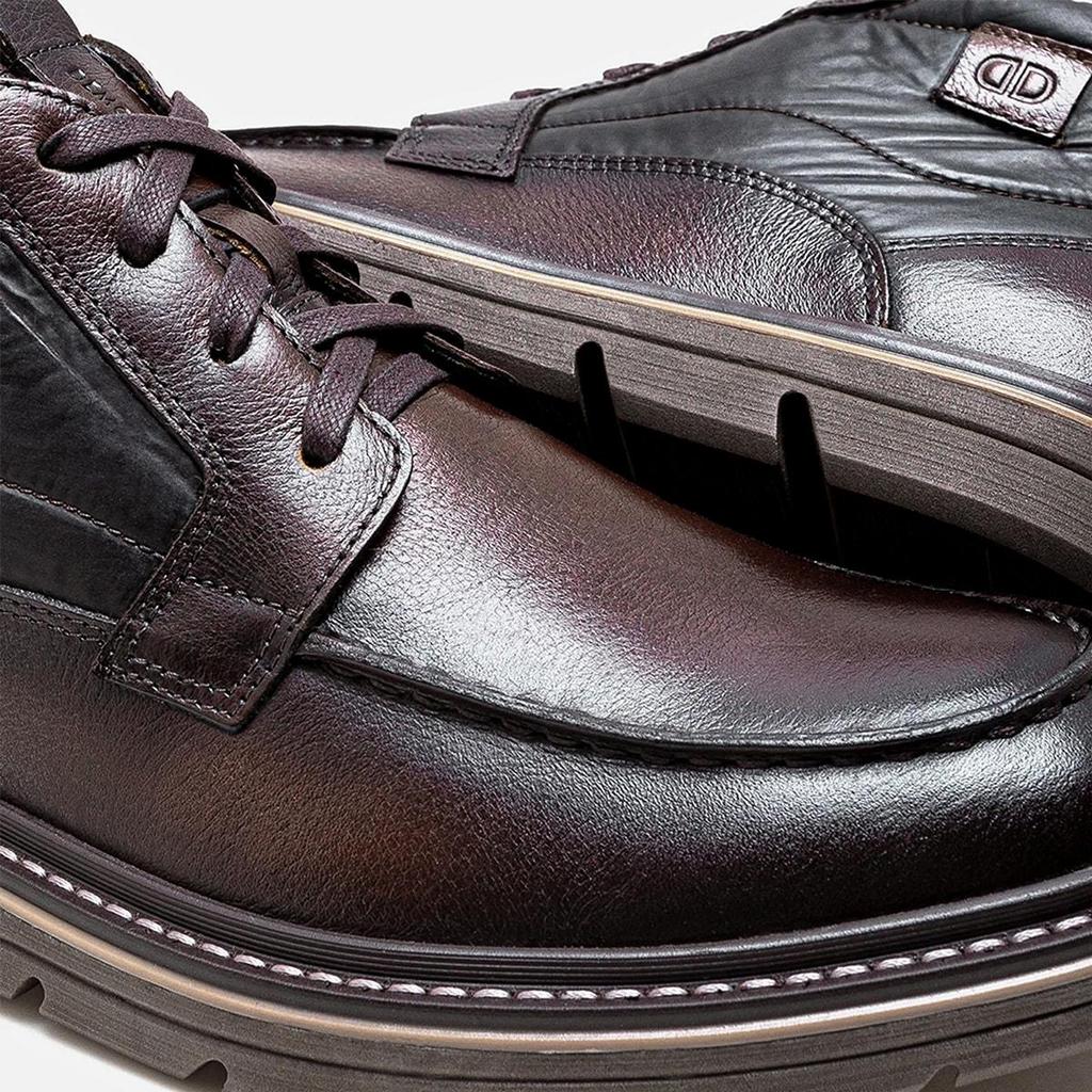 Detalhes do Bota de Couro Democrata Masculina Metropolitan Jeff Cano Curto 604104