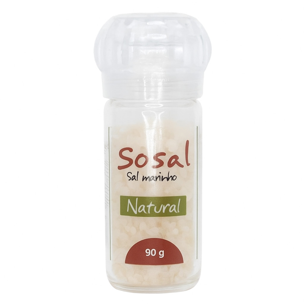 Sal Marinho Natural Cimsal Sosal 90g Moedor Refil Para Uso Diário