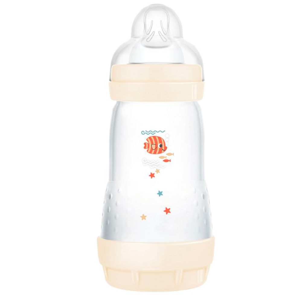 Detalhes do Kit Mamadeira MAM Easy Start Starter Set Anticólica 130ml e 260ml Cor Neutra Desenhos Sortidos 2 Unidades