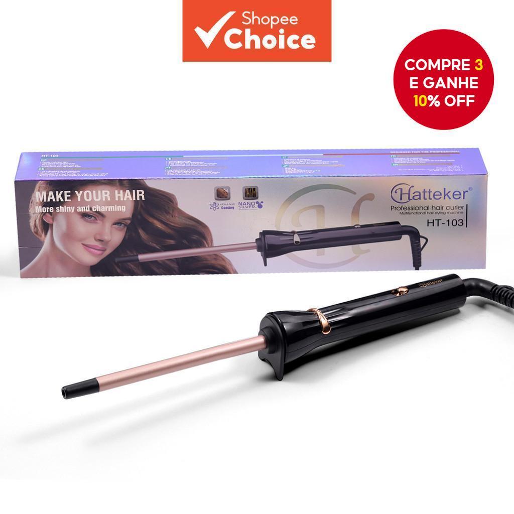 Hatteker Curling Tong , Varinha De Ondulação De Cabelo 9MM Ferro Cônico Profissional Modelador Calor Rápido