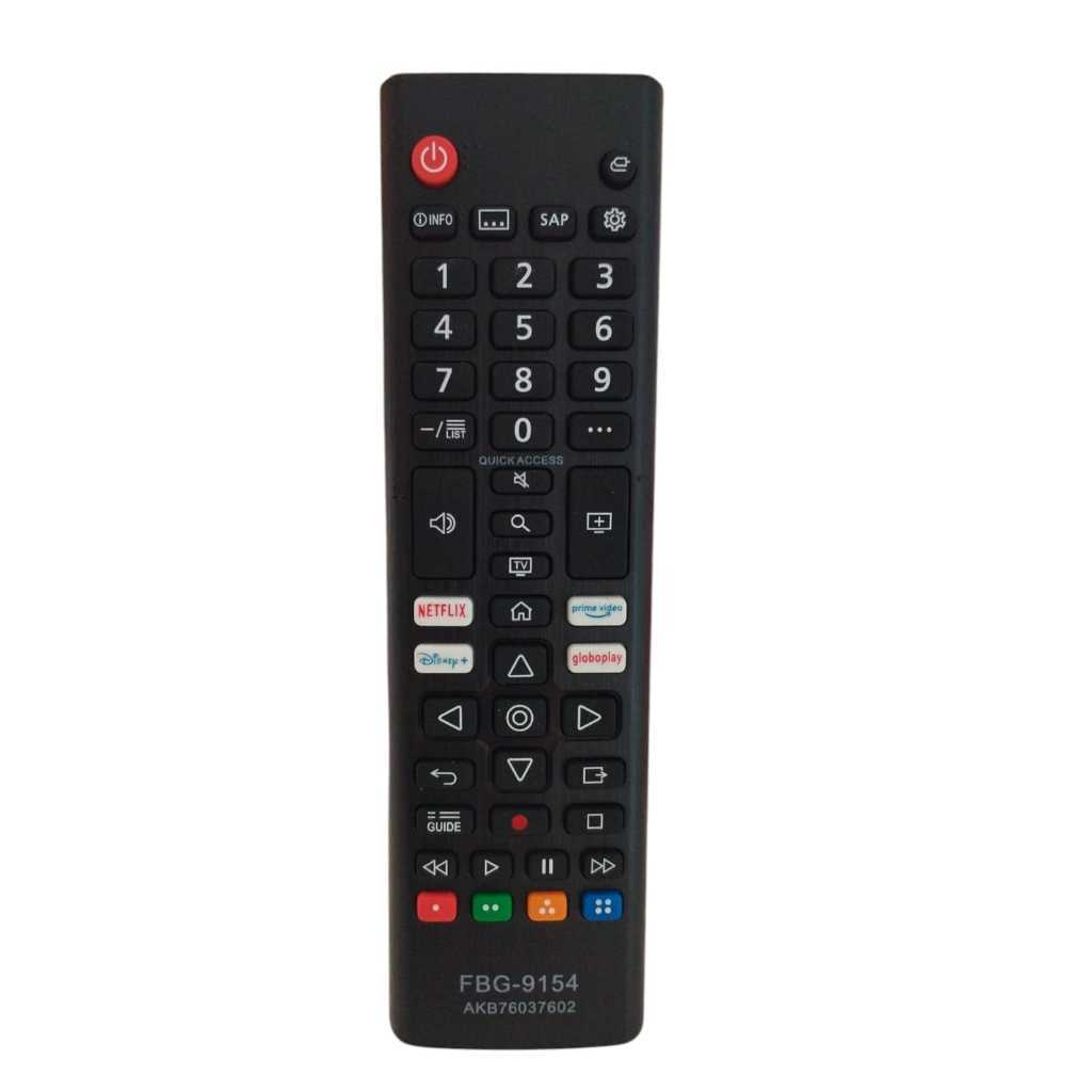 Controle RemotocCompativel Tv LG Smart AKB76037602 Para Tvs de 32 43 49 50 55 65 70 FBG-9154