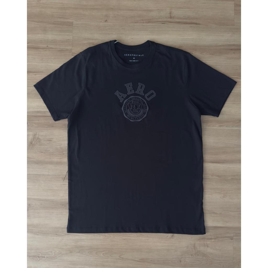 Camiseta Masculino Preta Bordada Aeropostale