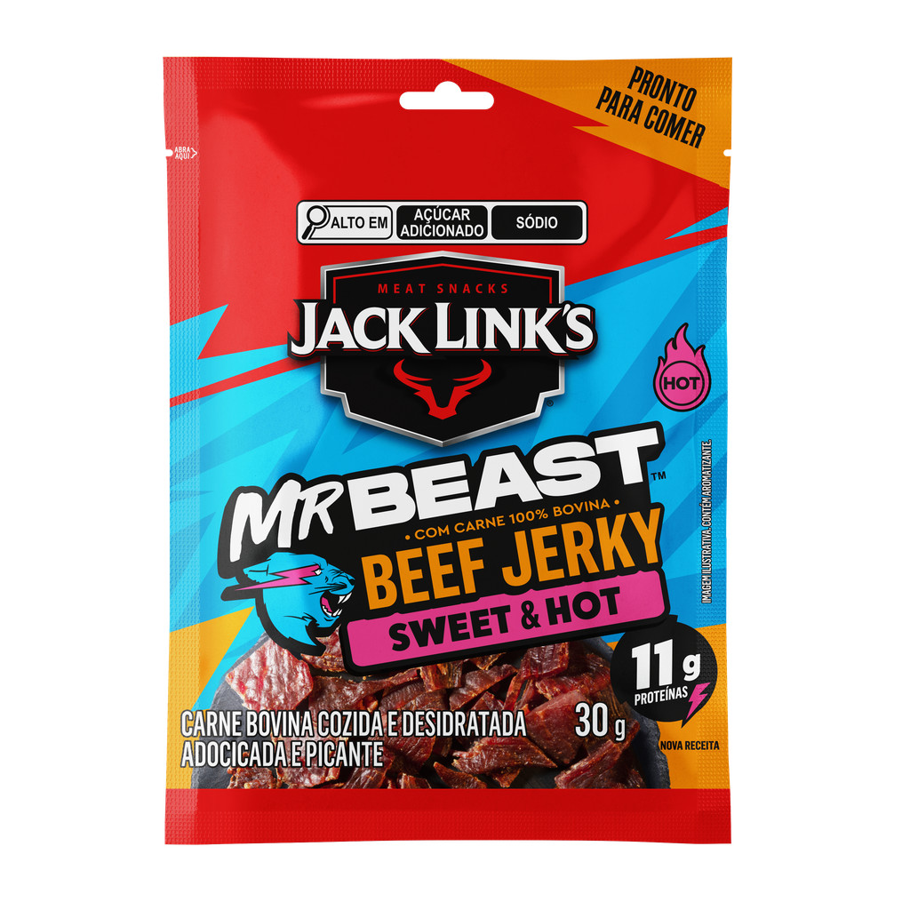 Beef Jerky Mr Beast Sabor Sweet N' Hot Jack Link's 1Un X 30g