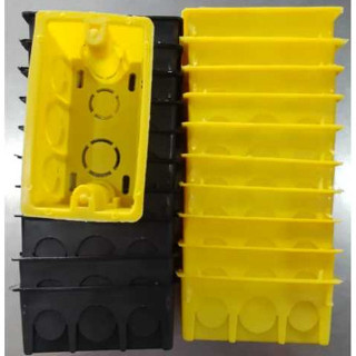 Kit 10 Caixinhas de Luz e Energia Reforçadas p/ Tomada/Interruptor/elétrica 4x2 Amarela ou Preta em Oferta na Shopee
