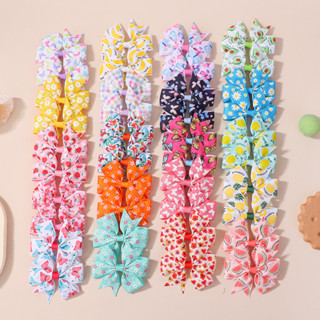 40 Pçs/set Bebê Meninas Impresso Frutas Arcos Grampos De Cabelo Doce 3.15'Fita Bowont Rabo De Cavalo Girassol Presilhas em Oferta na Shopee