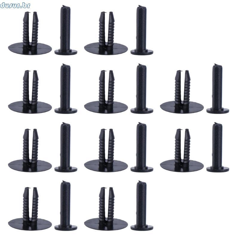 dusur9 10 Peças 6mm Clipe Pino Rebite Plástico-Pára-Choques Painel Acabamento Interno Fáscia