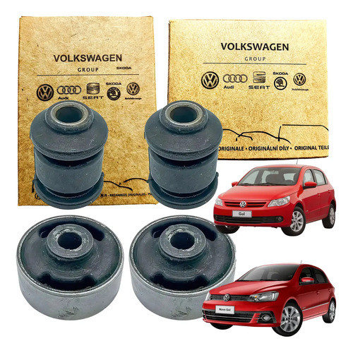 Kit 4 Bucha Bandeja Balança Dianteira Original Vw Gol Fox Up