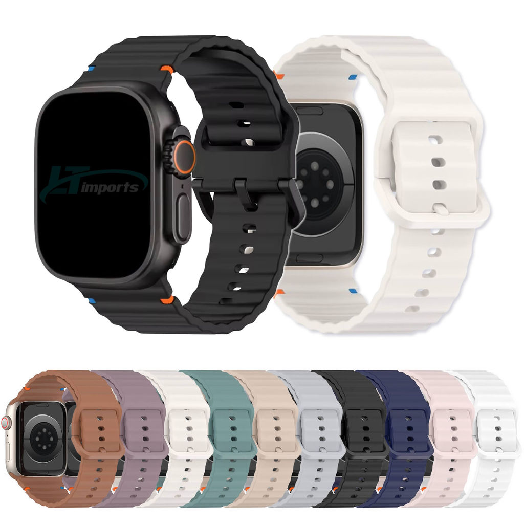 Pulseira Ondulada LTimports P/ Apple Watch 46mm 11/10 45mm 9/8/7 44mm 6/5/4/SE 4