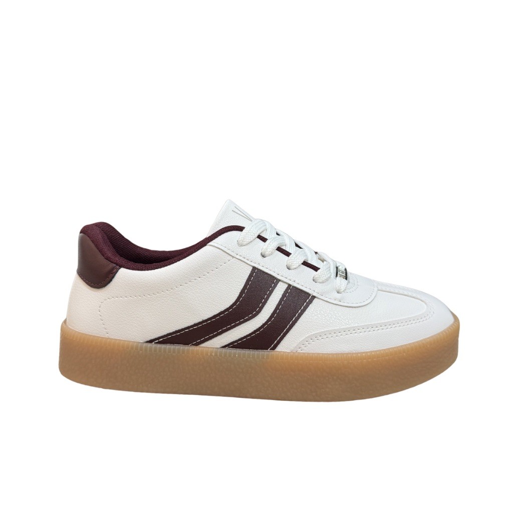 Tênis Feminino Casual Vizzano Flatform Retrô Moda 1444 Vinho