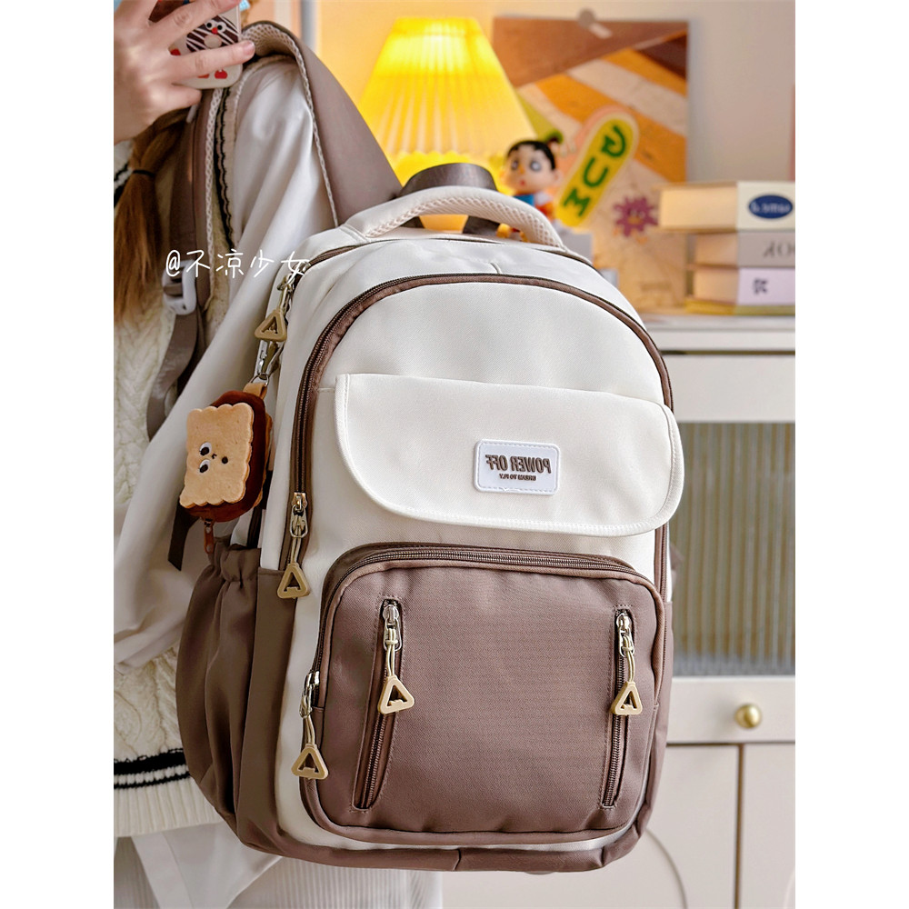 Estudantes do ensino médio japoneses contraste cor grande capacidade mochila feminina estudantes do ensino médio