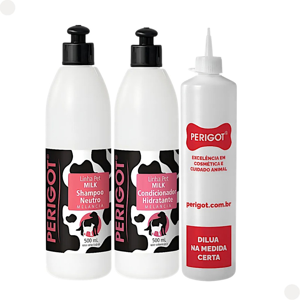 Kit Shampoo Condicionador Melancia E Almotolia 600ml Perigot