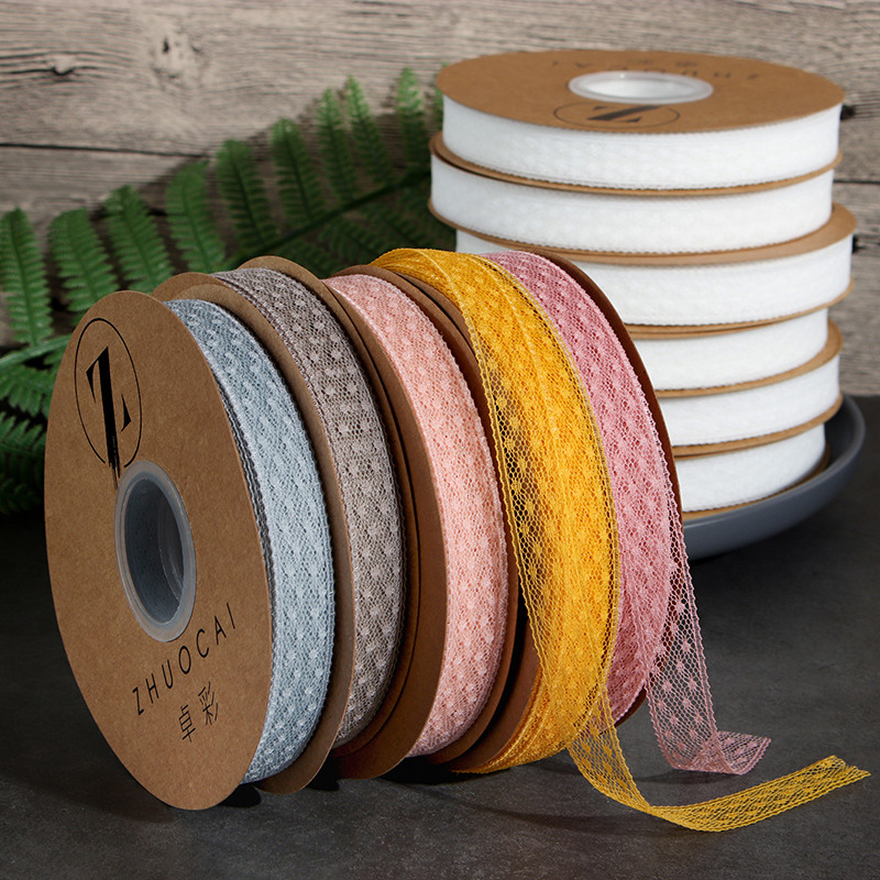 Zhuocai buquê Floral fita de renda flor gravata fita DIY presente fita bolo decoração fita