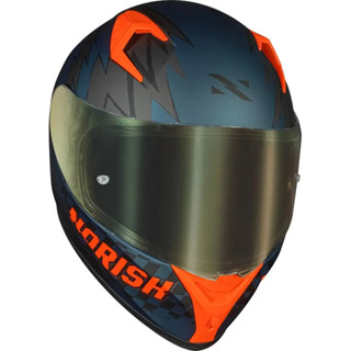 Capacete Norisk Flow Daytona - Azul/laranja Fosco 62 em Oferta na Shopee