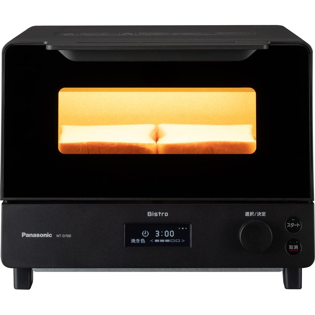 Panasonic Bistro NT-D700 Smart Toaster Oven | Far-Near Triple Heater & Intelligent Control | 8-Stage Temperature, No Preheat Oven Cooking | Perfect Frozen/Thick Toast, Baked Sweet Potato, Croissants | TV Featured & Nogami Recommended