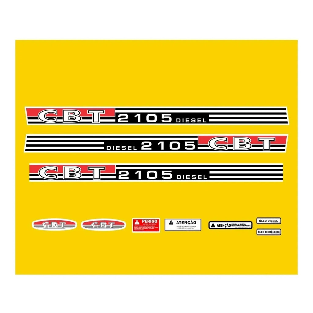 Kit De Adesivo Trator Cbt 2105 Diesel Completo + Etiqueta Mk
