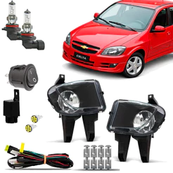 Kit Farol Milha Celta 07/15 Prisma 07/12 Tictac Halógena Branco
