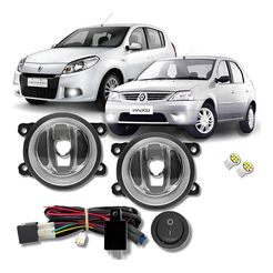 Kit Farol Milha Renault Logan 2007 2008 2009 2010 2011 2012
