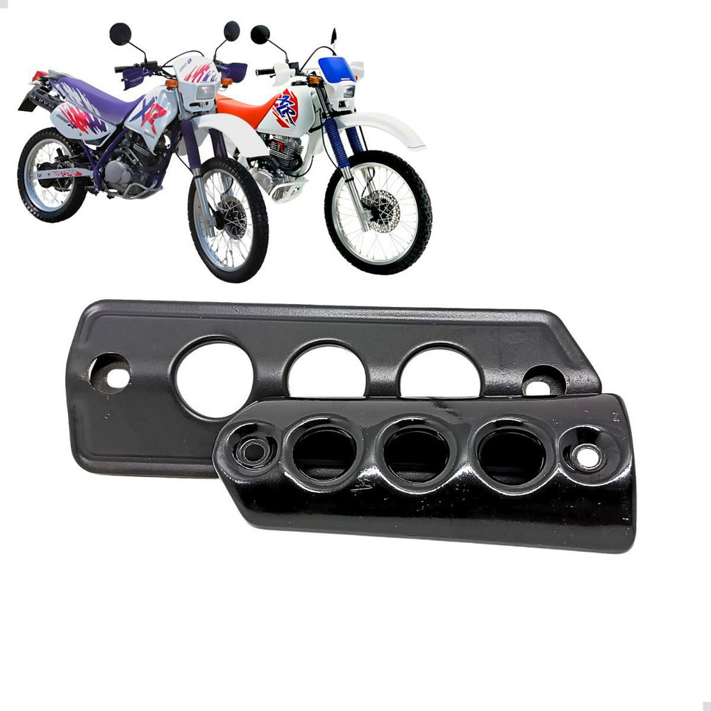 Protetor Escapamento  XR 200 R 1994 a 2002 XLR 125 1997 a 2002 PRETO