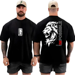 Camiseta Camisa Oversized Top Impossível não Academia Musculação Grande 100% Algodão Streetwear