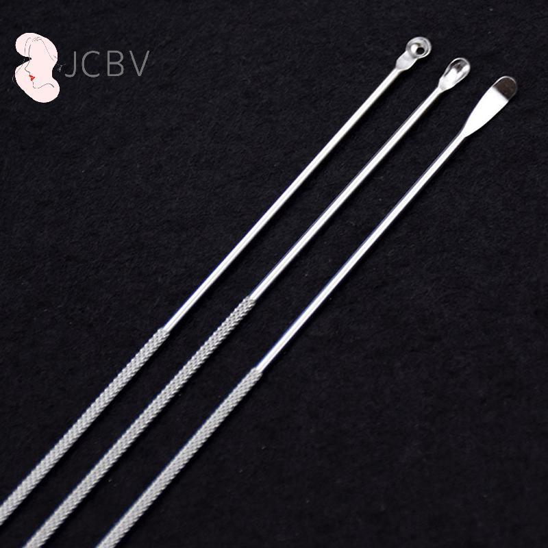 [JCBV] 3 Pçs/Set Tipo Espiral De Aço Inoxidável Earpi Removedor De Cera Curette Antiderrapante Ear Pi Colher Ferramentas