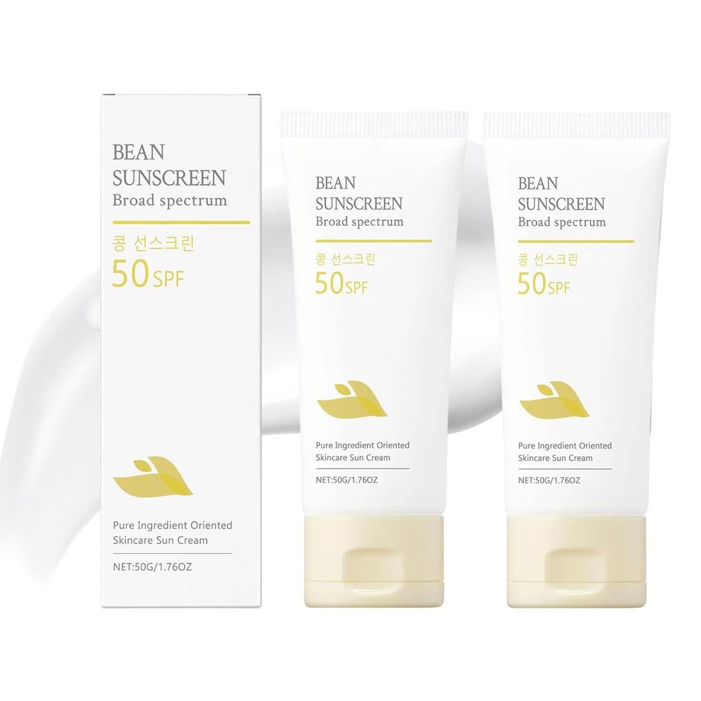 Protetor Solar Bean, Loção Protetora Solar, Protetor Solar, Creme Protetor Solar SPF 50+ para Rosto e Corpo, Tipo de Tex