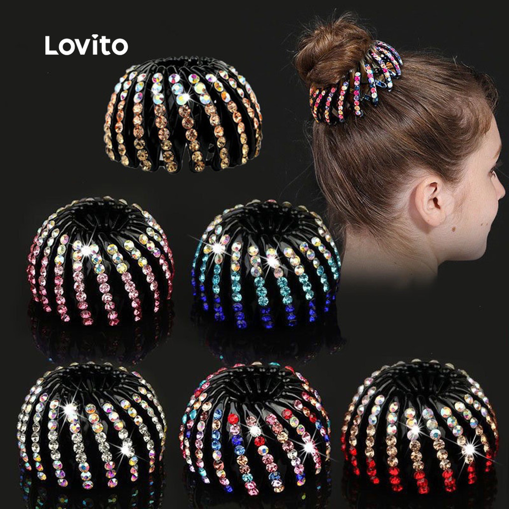 Lovito Clipes de Cabelo com Strass LCS31A323 em Oferta na Shopee