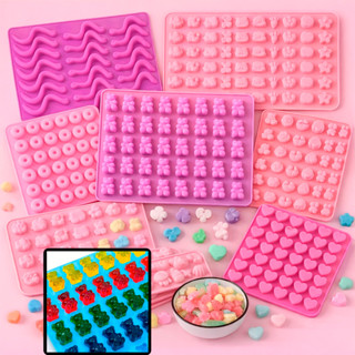 Forma Molde De Silicone Bala De Goma Fini Doces Jujuba Diversos Animais Frutas Coração Urso Cobras em Oferta na Shopee