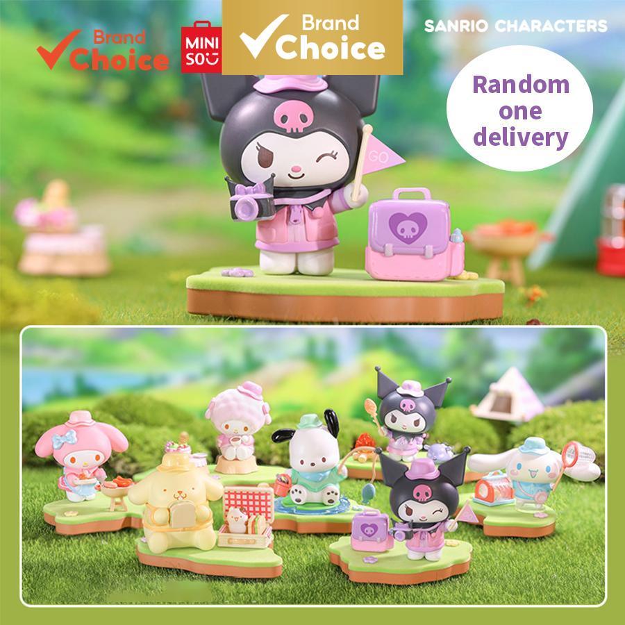 Série de Amigos de Acampamento Familiar MINISO sanrio-Minha Melodia , cinnamoroll , kuromi , pompompurin , figuras de aventura ,