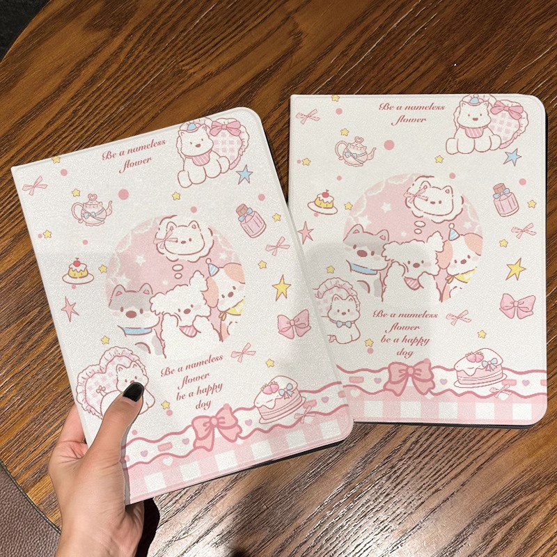 Capa Capinha Flip Cachorro para Tablet Samsung Galaxy Tab S6 Lite  A9 PLUS S9 S10FE PLUS+CASE Slot para Caneta