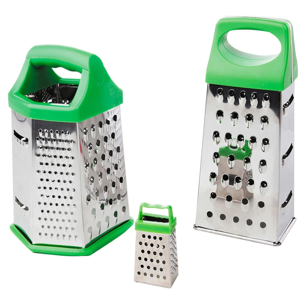 Detalhes do Ralador de Cozinha Manual Cazza em Inox com 6 Faces - Item Sortido