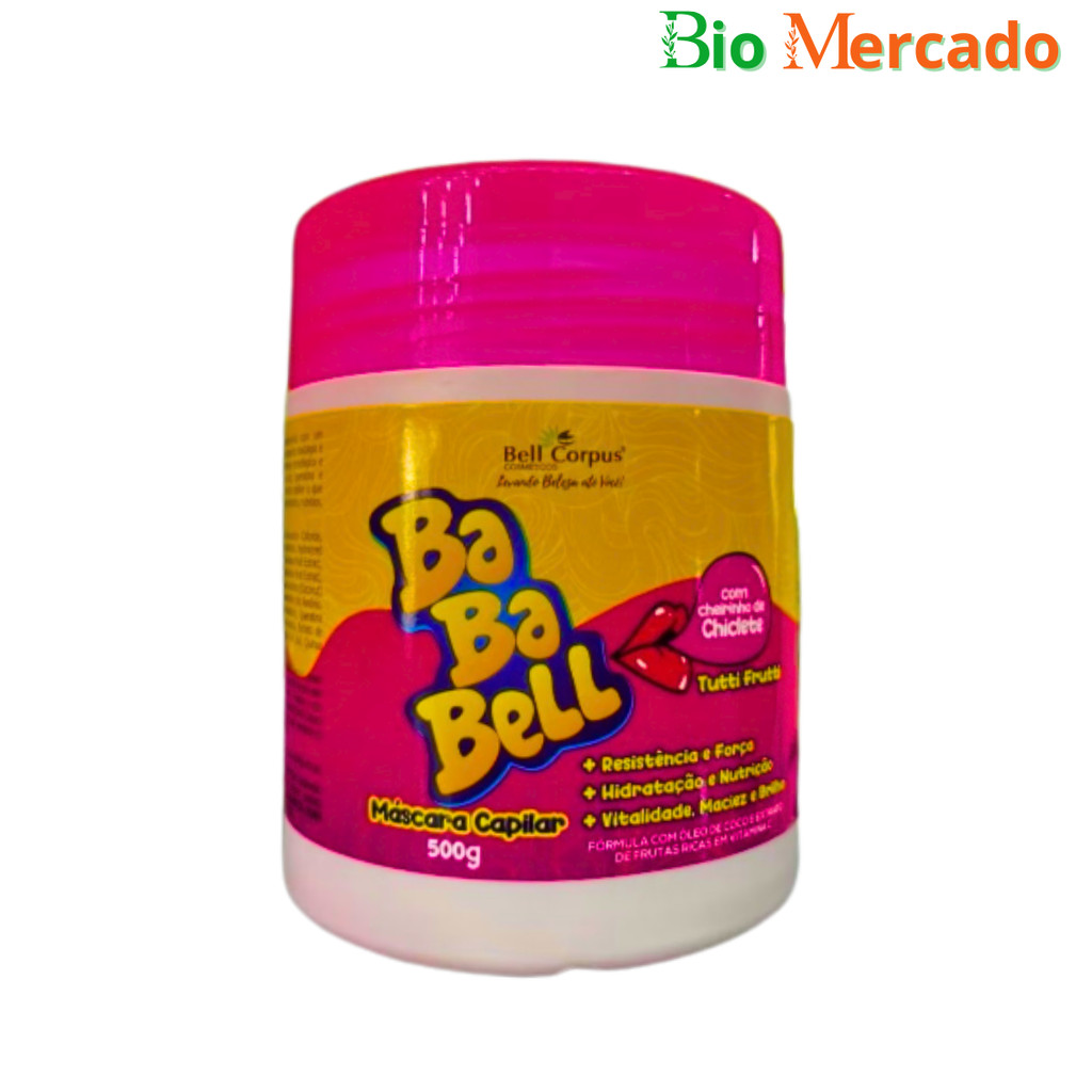 Kit 6 Máscaras de Cabelo Bababell 500g Bell Corpus | Hidratação Brilho e Força Tratamento Capilar
