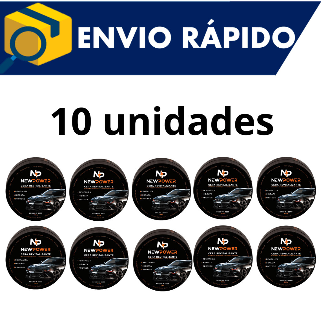 Cera Revitalizadora de Plástico New Power - Produto Oficial 10 Unidades em Oferta na Shopee