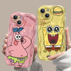 Capa Para 17/16/15/11/12/13/14 PROMAX,Bonito Desenho Animado Bob Esponja E Patrick Star