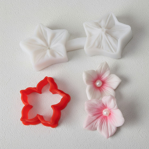 Molde Silicone  Cortador Biscoito Flor Cerejeira Confeitaria Biscuit em Oferta na Shopee